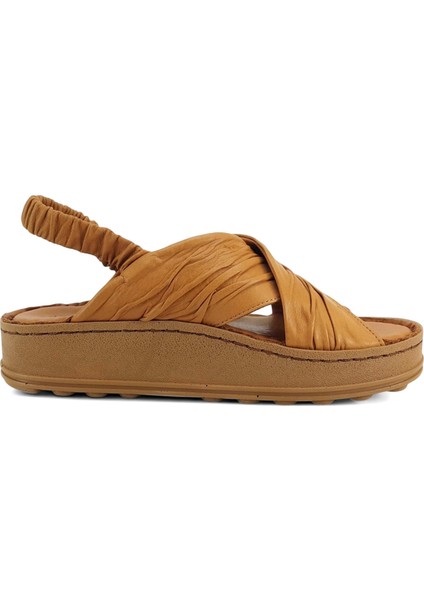 2585 25YS Kadın Günlük Sandalet Taba