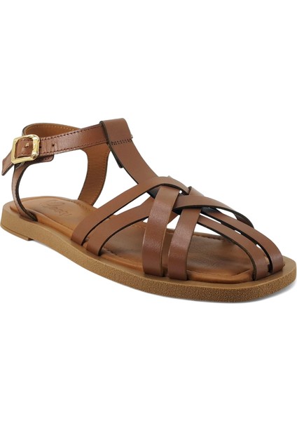 226 525 25YS Kadın Günlük Sandalet Taba