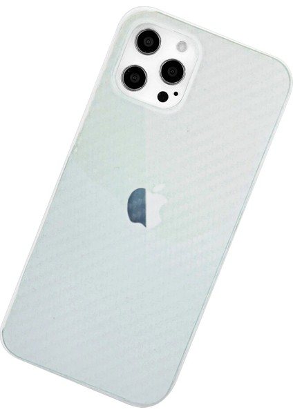 iPhone 12 Pro Max Kılıf Karbon Pp Silikon - Şeffaf