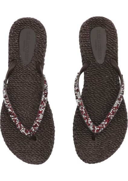 Prune CHEERFUL03G - Kahverengi Taşlı Parmak Arası Terlik