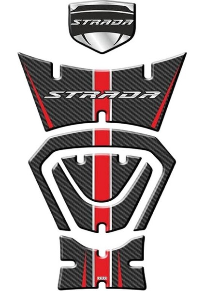Mondial Strada 125 2022 - 2024 Uyumlu Tank Pad Set 004