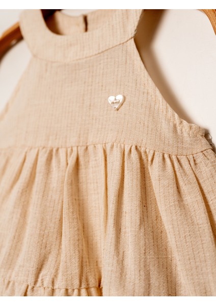 KD53402. Şile Bezi Fırfırlı Kız Bebek Elbisesi - 6-36 Ay Arası fiyatları