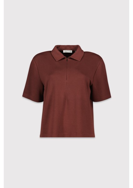 Polo Yaka Fermuarlı Kısa Kol Tshirt fırsatları