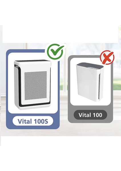 Levoit Vital 100s Hava Temizleyici Uyumlu Hepa + Karbon Filtre
