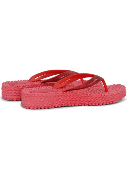 Raspberry CHEERFUL13 - Pembe Platformlu Parmak Arası Terlik