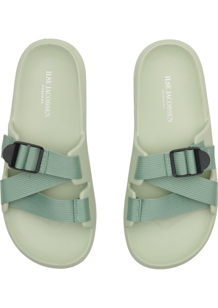Book Choy CHERIE1095 - Açık Yeşil Ayarlanabilir Kayışlı Terlik