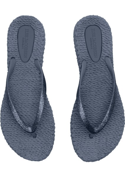 Indigo CHEERFUL01 - Lacivert Simli Parmak Arası Terlik