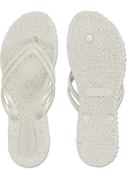 Creme CHEERFUL13 - Krem Platformlu Parmak Arası Terlik