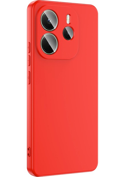 Xiaomi Redmi Note 14 Kılıf Lansman Içi Kadife Kırmızı + Ekran Koruyucu