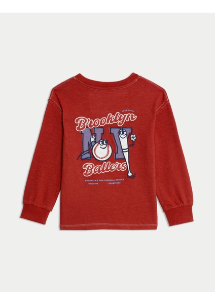 Saf Pamuklu Brooklyn Sweatshirt (2-8 Yaş)