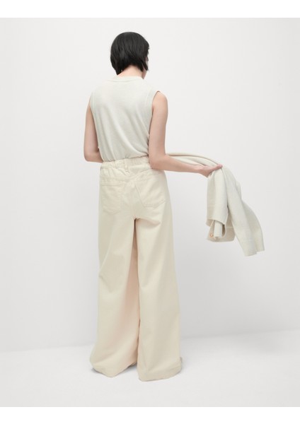 Yüksek Bel Wide Leg Jean Pantolon indirimleri
