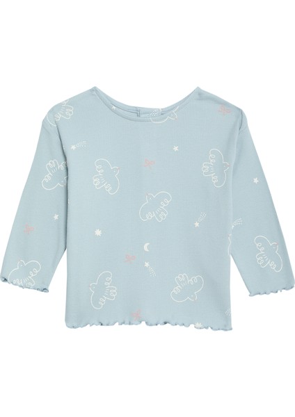 3'lü Pamuklu Kuş Desenli Sweatshirt (0-3 Yaş)