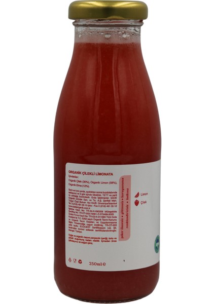 Organik Çilekli Limonata 250 ml