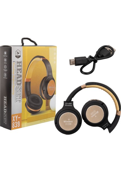 Kablosuz Bluetooth Kulaküstü Tasarım Kulaklık XY-839 (4401)