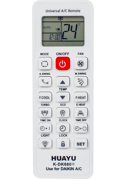 Huayu Kk K-DK680+ Daıkın Unıversal Akıllı Klima Kumanda Ambalajlı (4401)