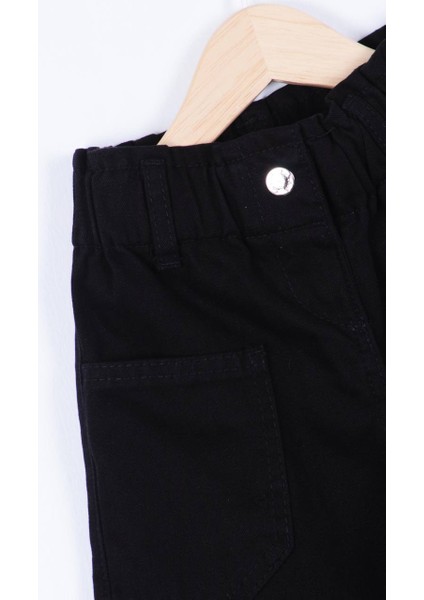Siyah Wide Leg Kız Çocuk Oversize Kesim Kot Pantolon modelleri