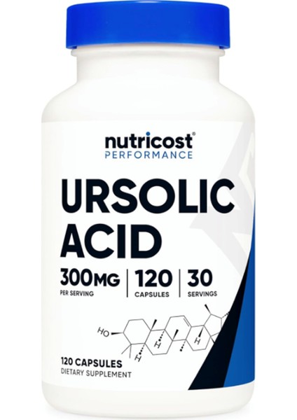 Ursolic Acid 300 mg 120 Capsules.abd Menşei