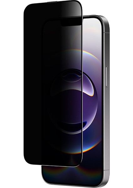 iPhone 16E Amazingthing Titan Serisi Privacy Hayalet Temperli Cam Ekran Koruyucu Siyah modelleri