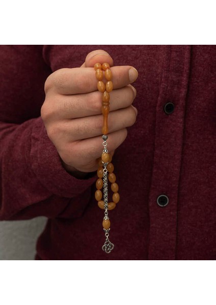 Gümüş Püskül Arpa Sıkma Kehribar Tesbih fiyatları