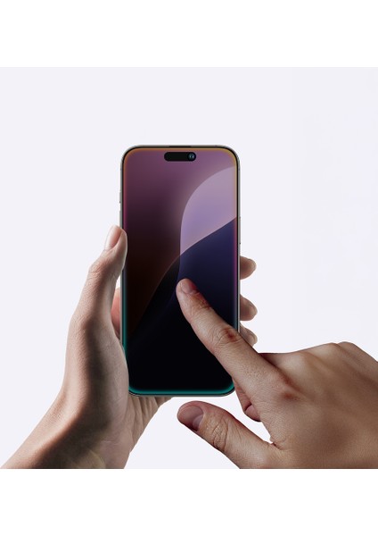 iPhone 16 Pro Amazingthing Radix Privacy Hayalet Cam Ekran Koruyucu Siyah modelleri
