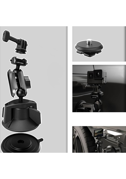 Aksiyon Kamera Tutucu Lenyes LCT102 Teleskopik Vantuzlu Tasarımlı Siyah fiyatları