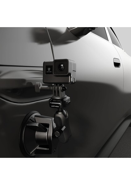 Aksiyon Kamera Tutucu Lenyes LCT102 Teleskopik Vantuzlu Tasarımlı Siyah modelleri