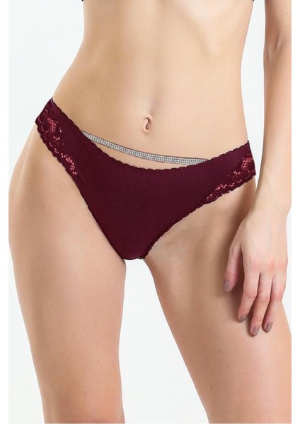 Taşlı Dantelli Normal Külot