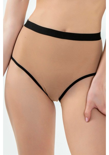 Biyeli Tüllü Kadın Slip Külot