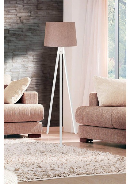 Tripod Lambader Beyaz Ayak / Gülkurusu Şapka