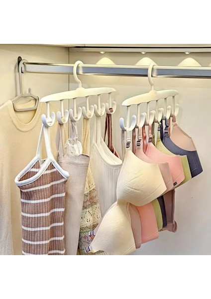 1 Adet Yer Tasarruflu 6 Kancalı Plastik Dolap Içi Düzenleyici Pratik Askı