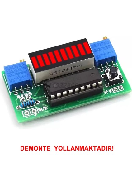 Demonte LM3914 10 LED 3.7V Lityum 12V Pil Kapasite Gösterge Modül Dıy LED Elektronik Lehimleme Eğiti fiyatları