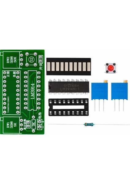 Demonte LM3914 10 LED 3.7V Lityum 12V Pil Kapasite Gösterge Modül Dıy LED Elektronik Lehimleme Eğiti fırsatları