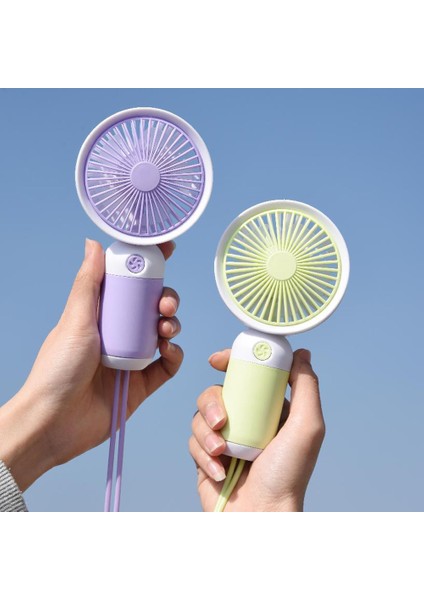 Sevimli Karakter Desenli Sessiz Usb Şarjlı Mini Fan Kalemtraşlı, Taşınabilir Masaüstü Fan fırsatları