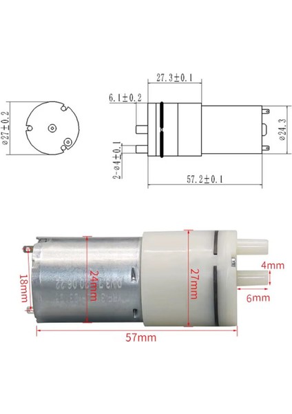 3V Mini Hava Pompası 60KPA 2.4l/dakika Akvaryum Medikal Basınç Gaz Tank Oksijen Motor Havalandırma indirimleri