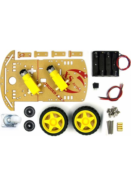 Demonte 2WD Akıllı Robot Araba Şasi Kiti Dıy Pleksi Tekerlek Motor Çizgi Izleyen Engelden Kaçma fırsatları