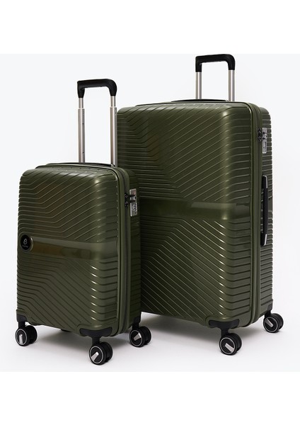 Exclusive Pro Polipropilen Kırılmaz 2'li Valiz Seti Büyük Boy - Kabin Boy 5239