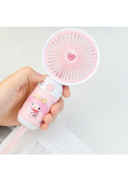 Sevimli Karakter Desenli Sessiz Usb Şarjlı Mini Fan Kalemtraşlı, Taşınabilir Masaüstü Fan fiyatları
