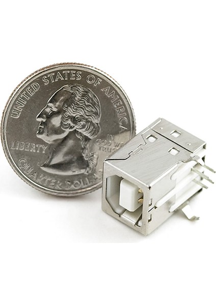 USB Type B Dişi Soket USB 2.0 4 Pin Lehimlenebilir Elektronik Cihaz USB Port Adaptör Konnektör fırsatları