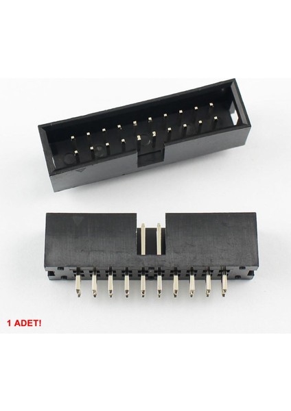 2X10 Pin Erkek Box Header Çift Sıra 180 Derece 2.54MM Pcb Montaj Konnektör Idc Soket Breadboard Pcb