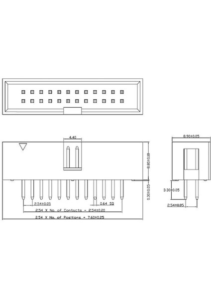 2X10 Pin Erkek Box Header Çift Sıra 180 Derece 2.54MM Pcb Montaj Konnektör Idc Soket Breadboard Pcb indirimleri