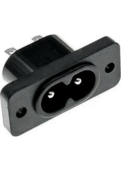 220V 5A Ac Dişi Power Giriş Soketi C7 2 Pin Panel Montaj Tip Elektrik Güç Kablo Bağlantı Konnektörü
