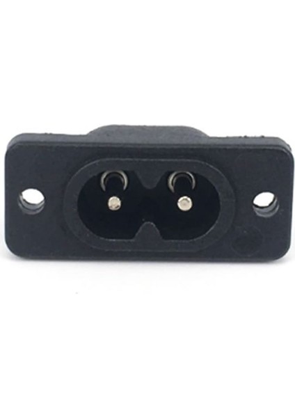 220V 5A Ac Dişi Power Giriş Soketi C7 2 Pin Panel Montaj Tip Elektrik Güç Kablo Bağlantı Konnektörü