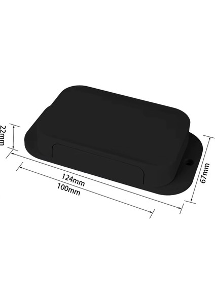 Ak-W-67 100X67X22MM Plastik Kutu Siyah Renk Duvar Montaj Tip Elektronik Devre Cihaz Ev Otomasyon