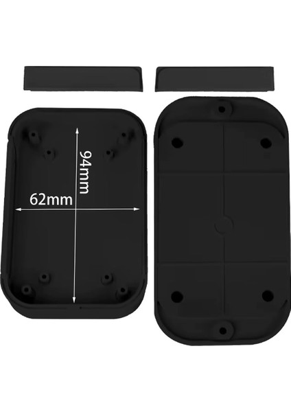 Ak-W-67 100X67X22MM Plastik Kutu Siyah Renk Duvar Montaj Tip Elektronik Devre Cihaz Ev Otomasyon