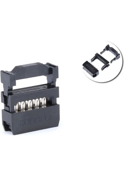 2x5 Pin Idc Konnektör 10 Pin Kablo Soketi 2.54MM 180 Derece Dişi Header Devre Pcb Bağlantı Parçası