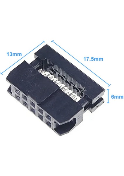 2x5 Pin Idc Konnektör 10 Pin Kablo Soketi 2.54MM 180 Derece Dişi Header Devre Pcb Bağlantı Parçası