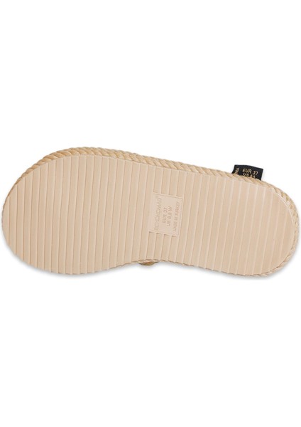 Roma Kauçuk Tabanlı Halat Bej Kadın Sandalet fırsatları