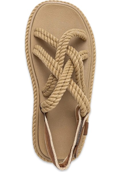 Bodrum Chunky Platform Bej Kadın Sandalet