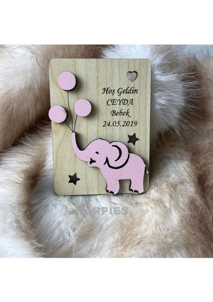 Kişiselleştirilebilir Ahşap Magnet | Kız - Erkek Çocuk Hediyelik | 5*7 CM|10' Lu SET|MG2006