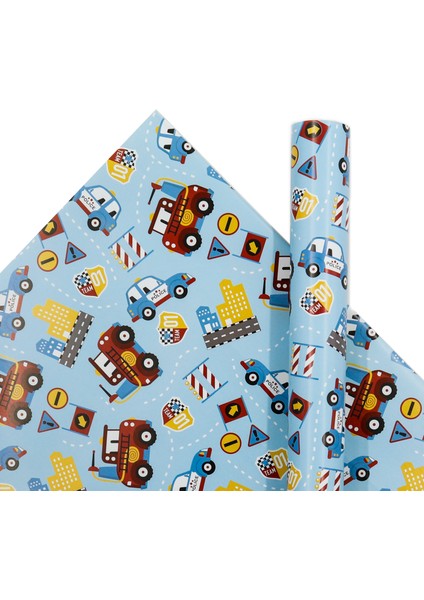 70 x 100 Hediye Paketleme Kağıdı 2'li Set (Model-3) 📚 Okul Projeleri ve Özel Günler Için Mükemmel! 🎨